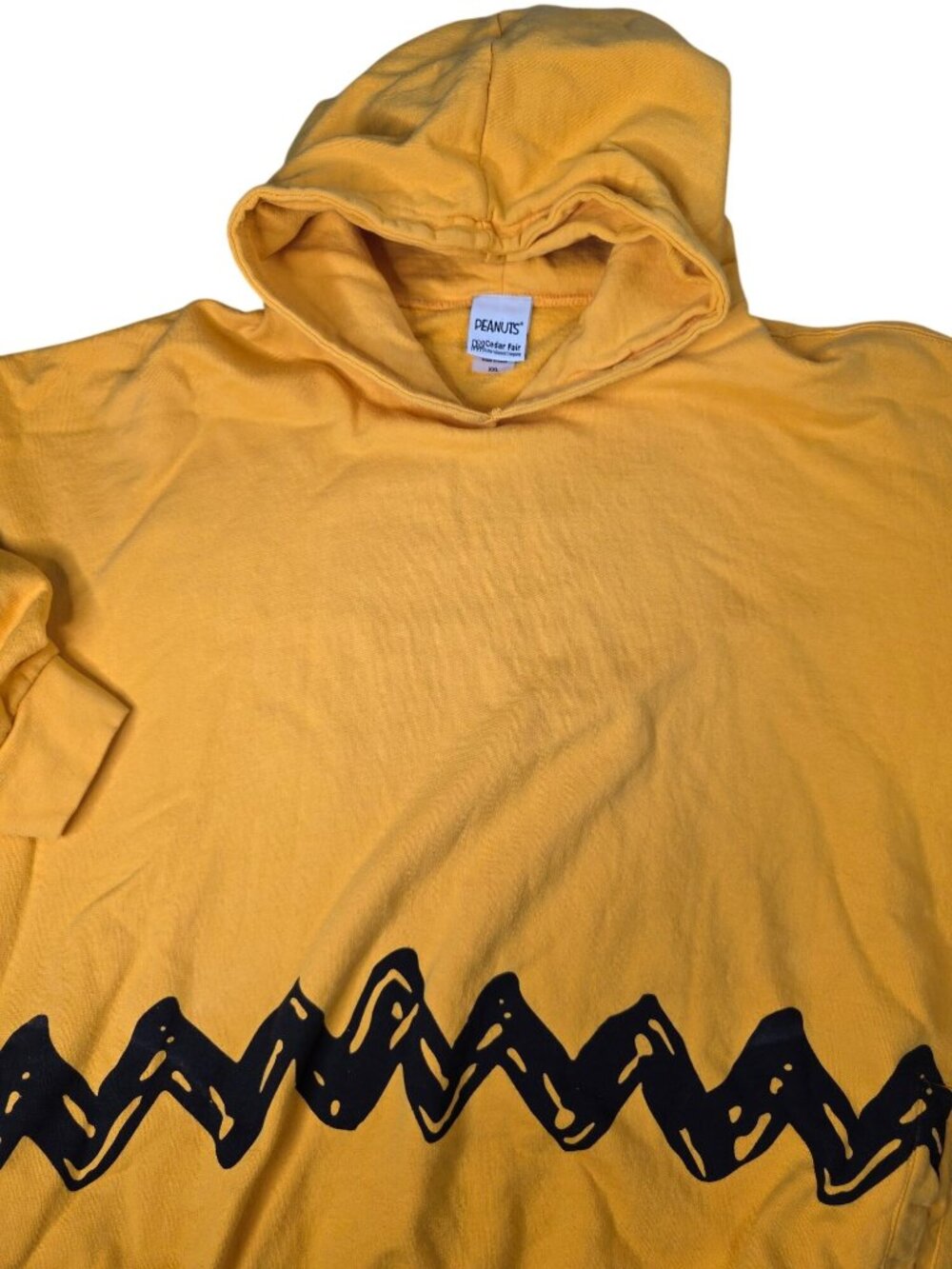Peanuts XXL Yellow Charlie Brown Hooded Sweatshirt